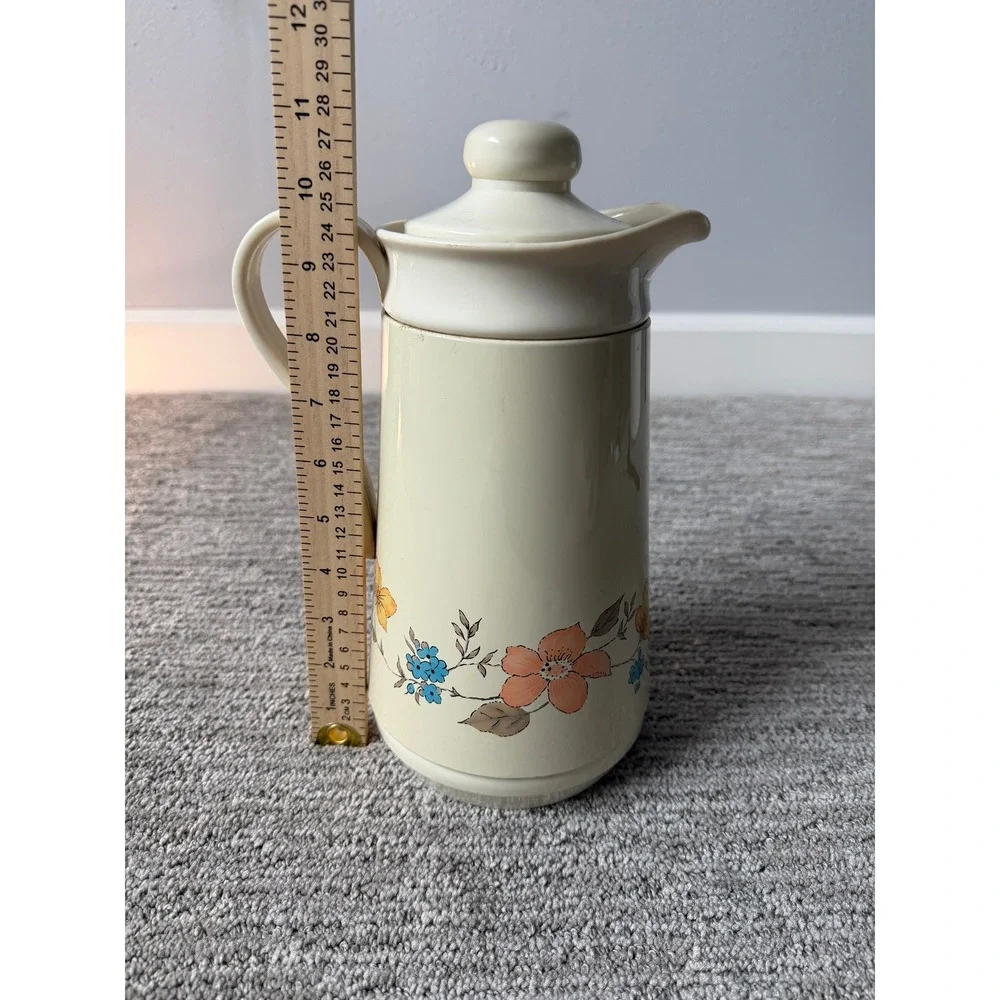 Vintage Himark Gourmet Kitchen Phoenix Thermal Carafe Floral Insulated Pitcher